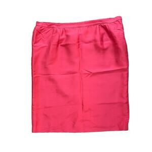 Raspberry/Pink Silk Pencil Skirt, Center Back Vent, Wedding, Special Event, 20